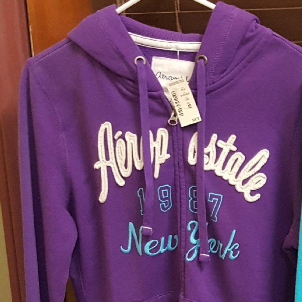 Purple Aeropostale Zip Hoodie